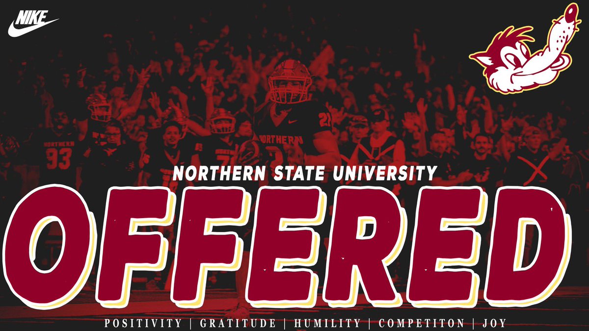 raybourn_colin's tweet photo. After a conversation with @CarsonStrong_ I’m blessed to receive an offer from Northern State! @NSUWolves_FB @NSUCoachSchmidt @PLSouthFB https://t.co/AhLtMESD1I