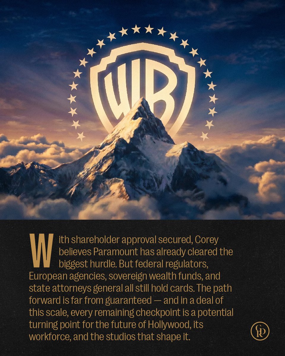 Corey recently spoke with @Vulture on what's really standing between the $111 billion Paramount–Warner Bros. deal and the finish line.

#GrandersonDesRochers #GDRFirm #CoreyMartin #Vulture #WarnerBrosDiscovery