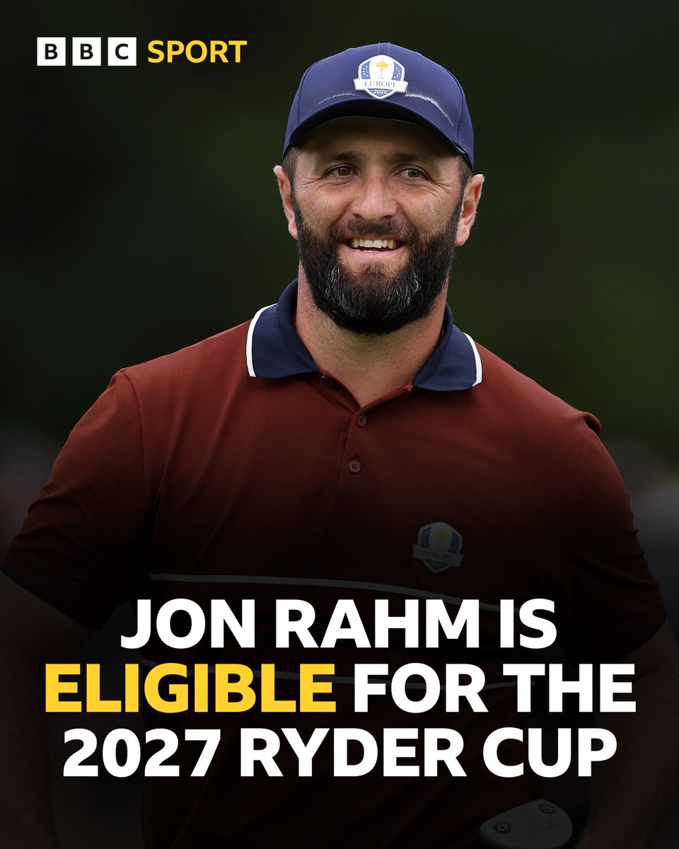 BBCSport's tweet photo. Jon Rahm has agreed a deal to return to the DP World Tour after settling his outstanding fines 🤝
 
He is now free to play in next year's Ryder Cup 🏆 https://t.co/jheBw5At39