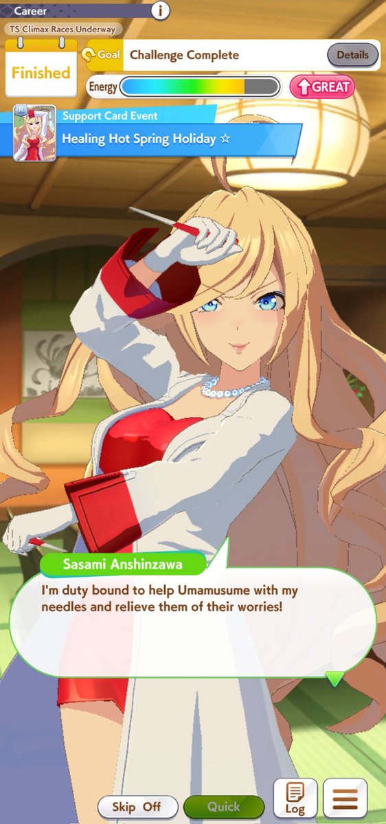NeppuruSH's tweet photo. Lol she's not even in the career deck but random event,

Welp extra 15 points i guess

#umamusume https://t.co/tXEjfjmSxP