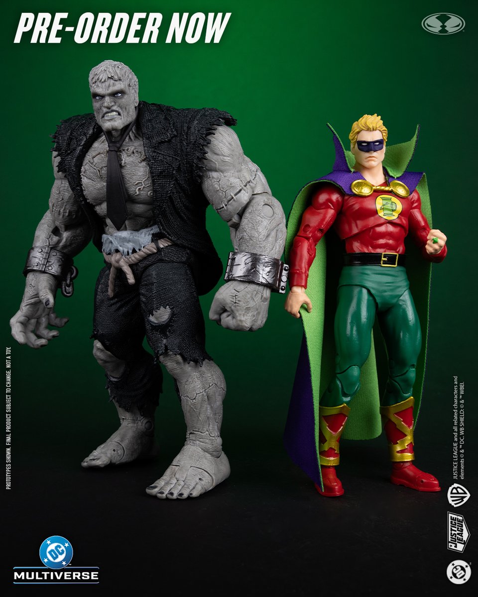 mcfarlanetoys's tweet photo. Solomon Grundy™ vs. Green Lantern™ (Justice Society of America™) is available for pre-order NOW at select retailers! ➡️ https://t.co/5LZjZmRoqo

7" scale action figure AND mega figure 2 pack includes energy effect, energy sword, power battery, 2 display bases and 2 art cards.  

#McFarlaneToys #DCMultiverse #SolomonGrundy #GreenLantern
