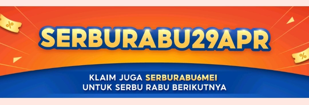 racunthreadsopi's tweet photo. Voucher Serbu Rabu 
6 Mei | Jam 00:00
*Produk bertanda Promo Xtra

Kode:
SERBURABU6MEI

Diskon 50% maksimal Rp10.000 
minimal belanja Rp20.000

Input kode vouchernya nanti disini: 
https://t.co/EAsxV06yVu https://t.co/8d7AZ2G1uM