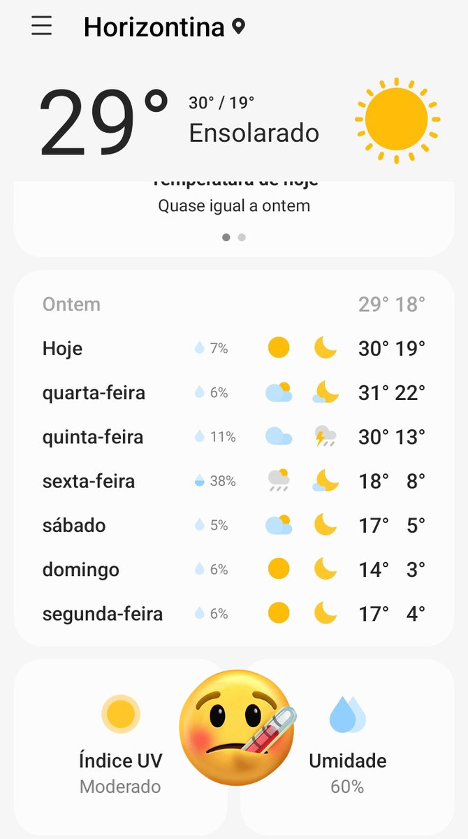 De 31⁰C a 3⁰C

Uma semana normal de Maio no RS!