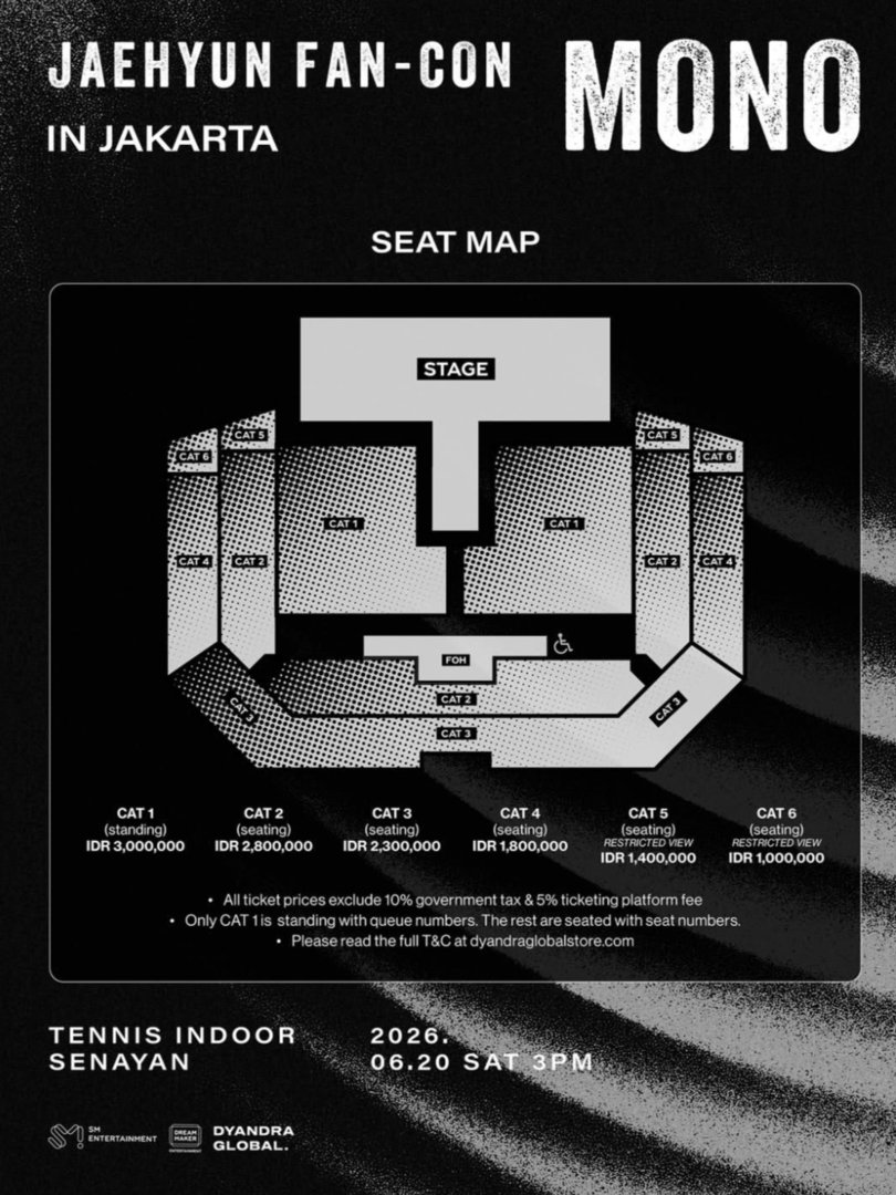 OPEN JASTIP JAEHYUN FAN-CON MONO IN JAKARTA 2026

📍 20 Juni, Tennis Indoor Senayan

✅️ Diurus sampai tiket fisik 
✅ Trusted!
✅ GO WA 
✅ Tim War  

FORM JASTIP
bit.ly/JAEHYUNFANCONI…

Please DM for more info. Thx💚

NCT 127 JAEHYUN FANCON MONO
