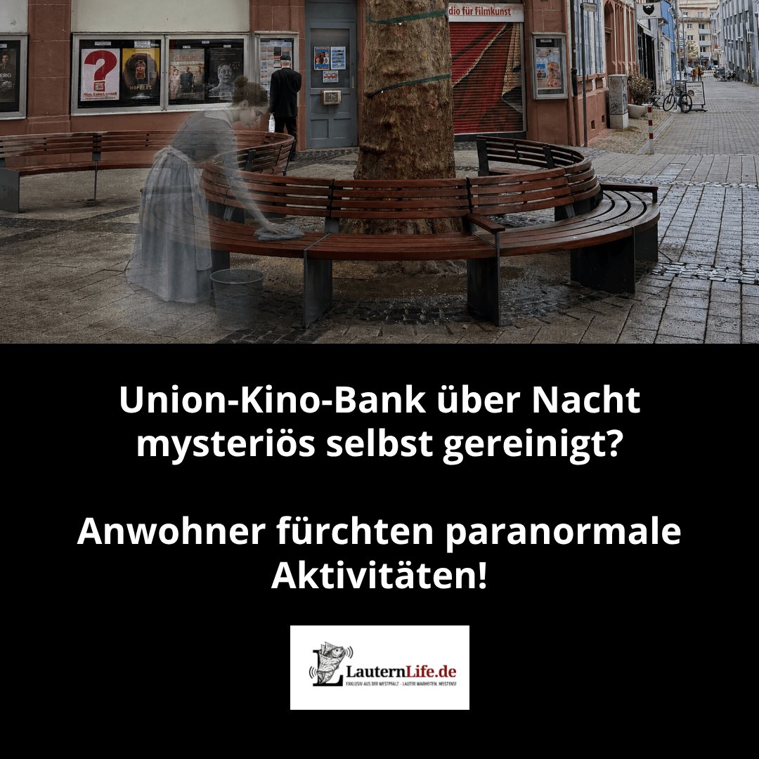 LauternLife's tweet image. Was ist da los mit der Union-Kino-Bank? Über Nacht selbst gereinigt und die Nachbarn sprechen von paranormalen Aktivitäten! 🧐 Jetzt lesen! #LauternLife #Mystery #Kaiserslautern #Lautre #Satire

👉 lauternlife.de/?p=4312