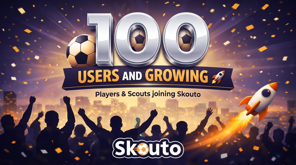 100 users! 🎉🎉🎉

What a milestone for Skouto.

Every signup, every bit of feedback, and every conversation has helped shape what we’re building and seeing the community grow has been amazing.

A huge thank you to the first 100 people backing the journey. Your support means a
