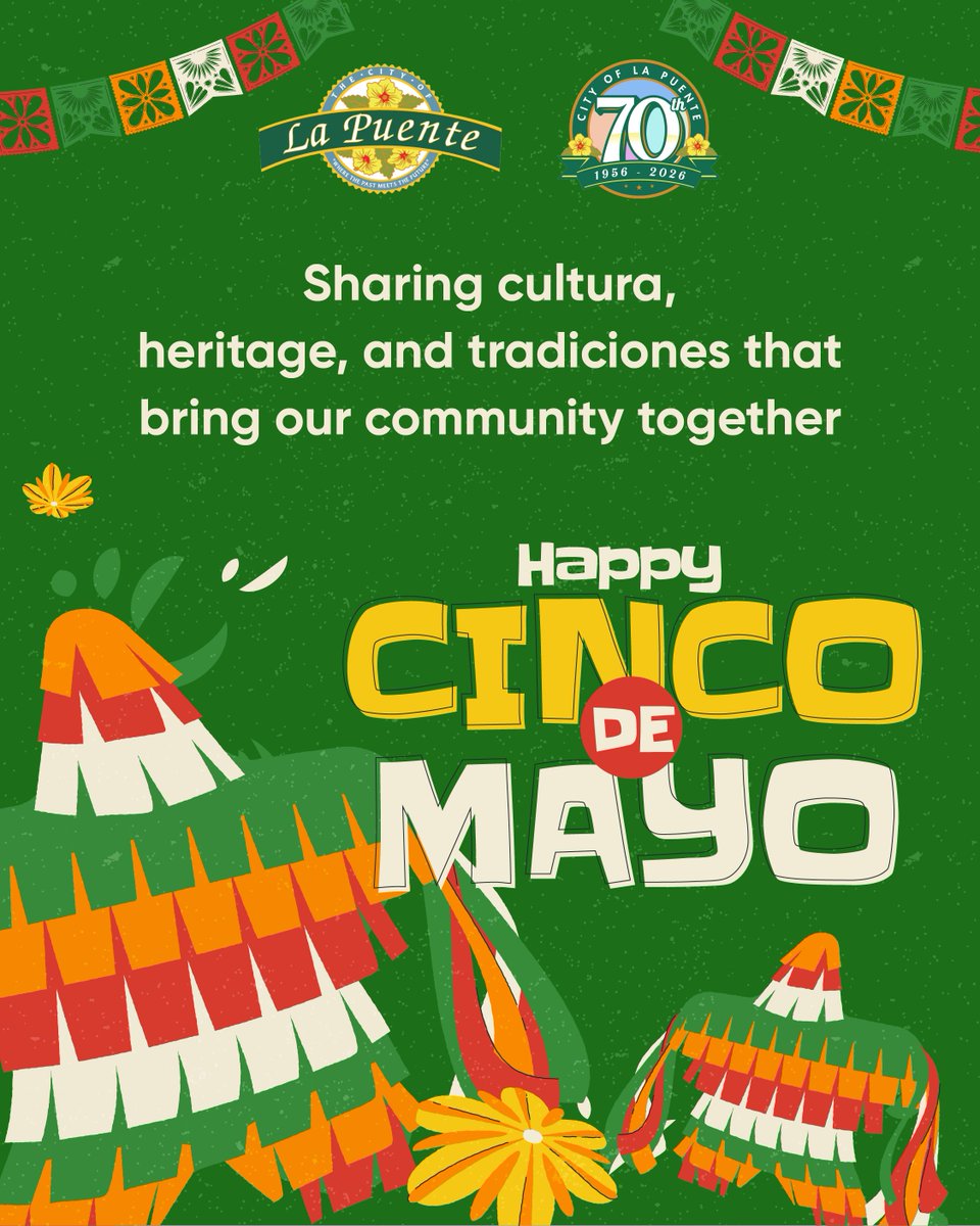 CityofLaPuente's tweet image. A day full of culture and orgullo! 🎉

Cinco de Mayo is a wonderful time to enjoy food, music, and traditions passed down through generations, making our community even more special. 🌺

#LaPuente #CincoDeMayo #cultura #celebration #community