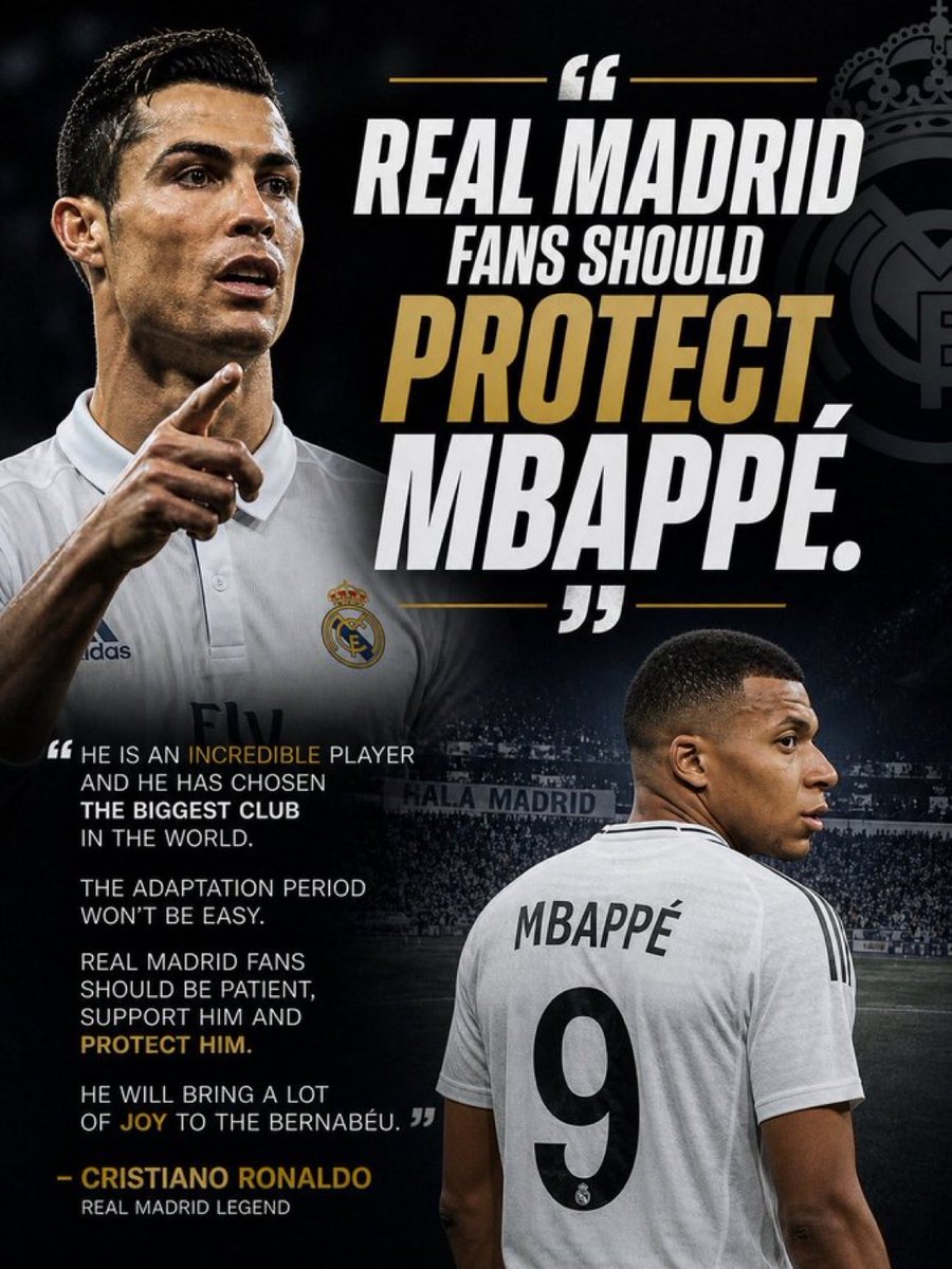 I hope <a href="/KMbappe/">Kylian Mbappé</a> holds his head up wherever he is. There’s nothing that’s happening today that CR7 didn’t go through in his time, and I know it doesn’t help having a bunch of easily brainwashed NPC fans that don’t protect you, but heavy is the head that wears the crown 👑.