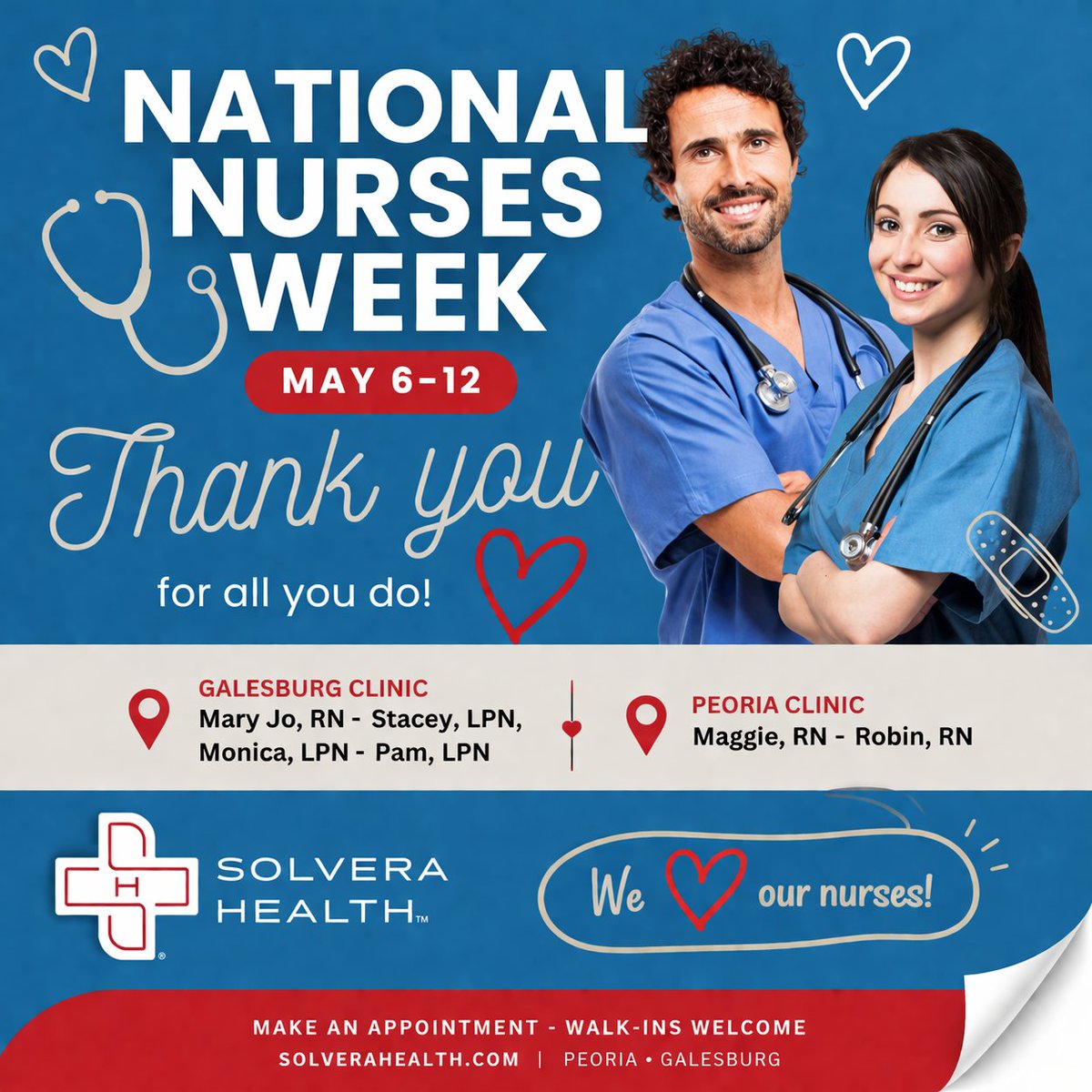 SolveraHealth's tweet photo. To our incredible nurses at Solvera Health—thank you for your compassion, dedication, and the care you provide every single day. You make a lasting difference in the lives of our patients and our community. We appreciate all that you do—today and every day! https://t.co/dn0B2Ad1Ac