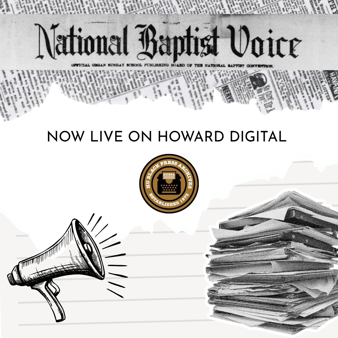 hu_blackpress's tweet image. Published weekly in Nashville, The National Baptist Voice covered Baptist life nationwide. Backed by the National Baptist Convention of America and edited by J.D. Crenshaw, it served as a key denominational voice.

dh.howard.edu/baptist_voice1…

#history #archives #newspapers