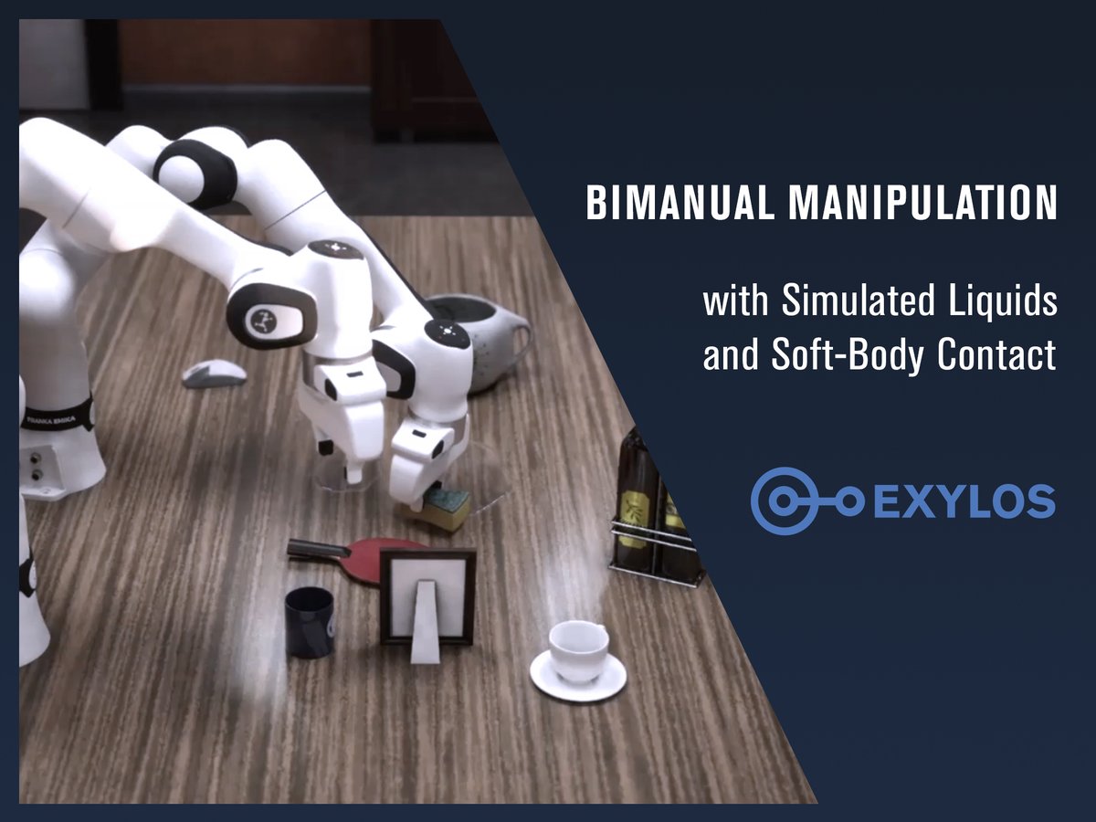 vadcrypto's tweet photo. Bimanual table wipe — new sample dataset release on @huggingface 🤗
Captured in consumer VR, expanded into 50 transfer-ready episodes.
- Two Franka FR3 arms 
- Simulated liquid + soft-body sponge
- 6 camera views
Free to inspect 👇
@LeRobotHF https://t.co/aQFEiMsv5x
