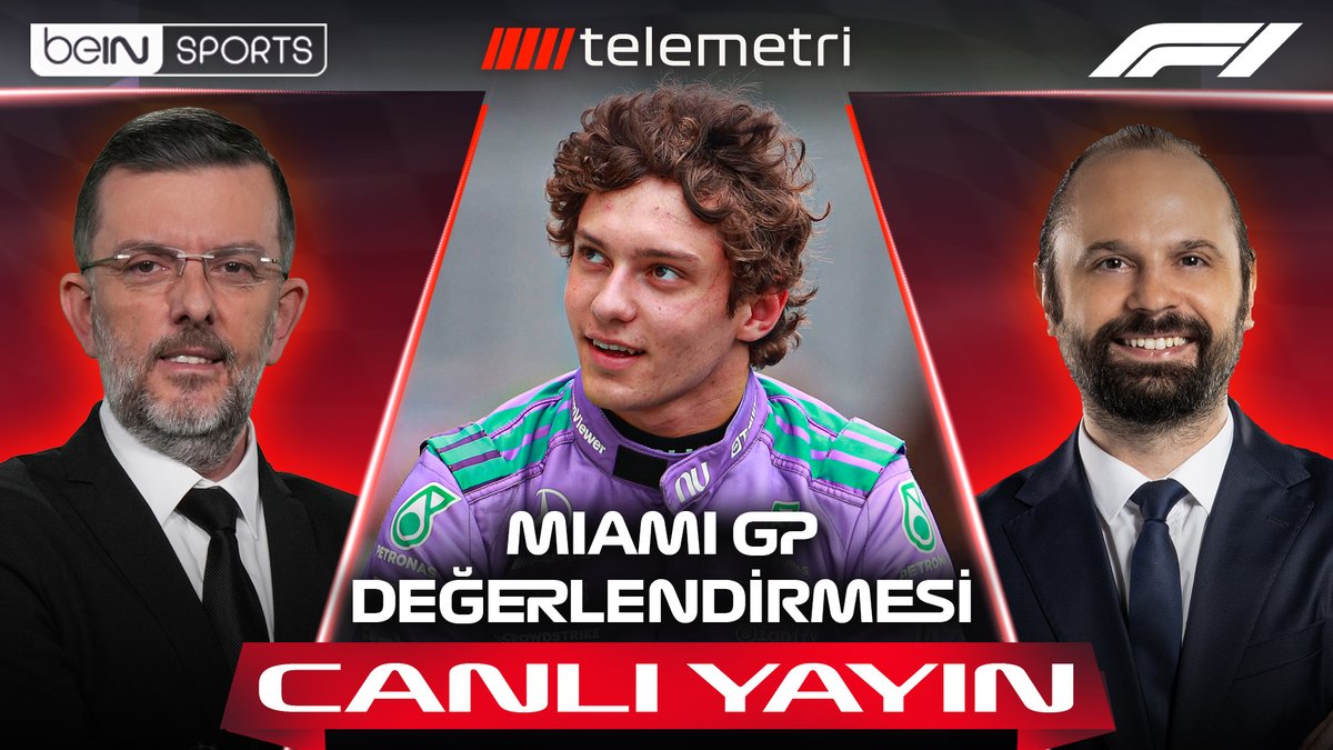 beINSPORTS_TR's tweet photo. 🏎 Miami Grand Prix | #MiamiGP
📺 #Telemetri, Serhan Acar ve Uygar Karaca'nın değerlendirmeleriyle bu akşam 20.00'de #beINSPORTS YouTube kanalında canlı yayınla sizlerle!
✍️ Soru, yorum ve görüşlerinizi bekliyoruz.
⏩ Canlı yayını bu linkten takip edebilirsiniz: https://t.co/jCjKELOvCp