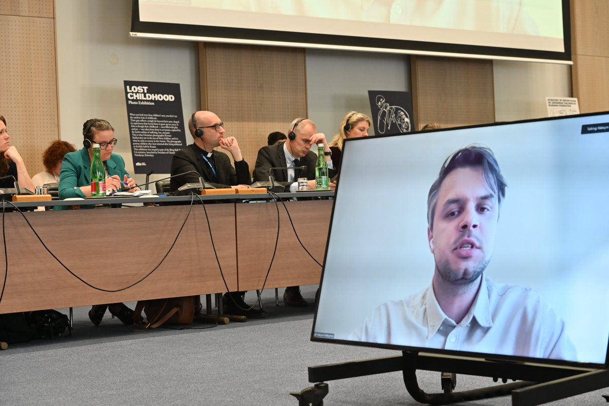 UKRinOSCE's tweet photo. Gravely concerned by 🇷🇺ongoing atrocities a/🇺🇦children
Today’s event, co-sponsored by 42 DELs to OSCE, calls for accountability, protection of children &amp;strengthening intl efforts
Grateful to @BringKidsBackUA @SaveukraineUs @KateRashevska @anvorobiova &amp; Commission of Inquiry on🇺🇦 https://t.co/7bPIqJbjJ0