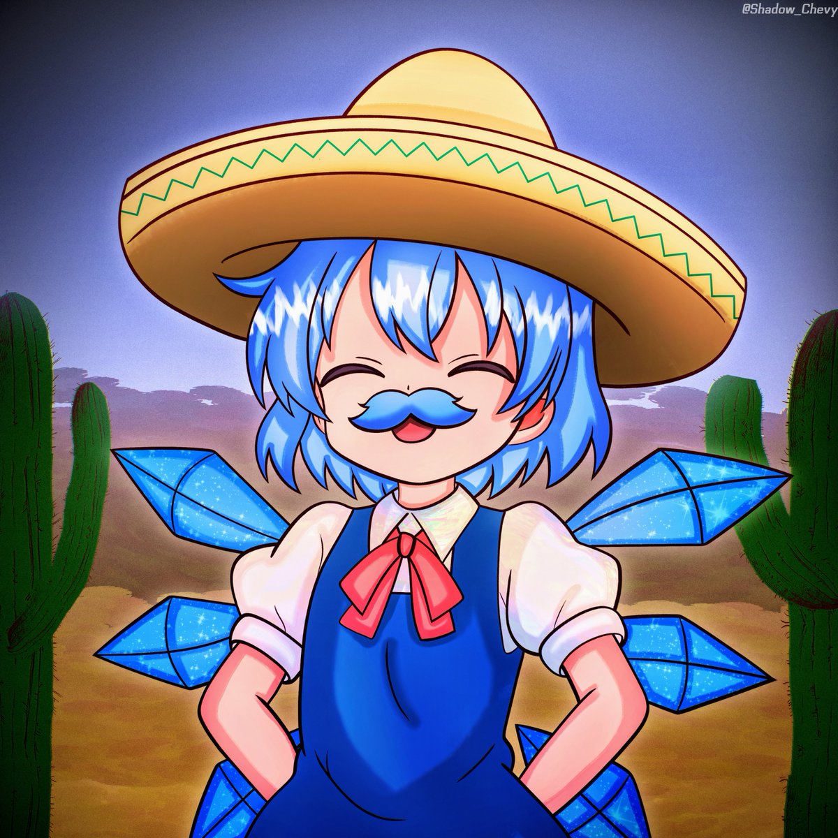 Shadow_Chevy's tweet photo. Happy Cirno de Mayo!~ 🇲🇽🌮

#東方Project #琪露诺 https://t.co/jNi4ik0Ugs