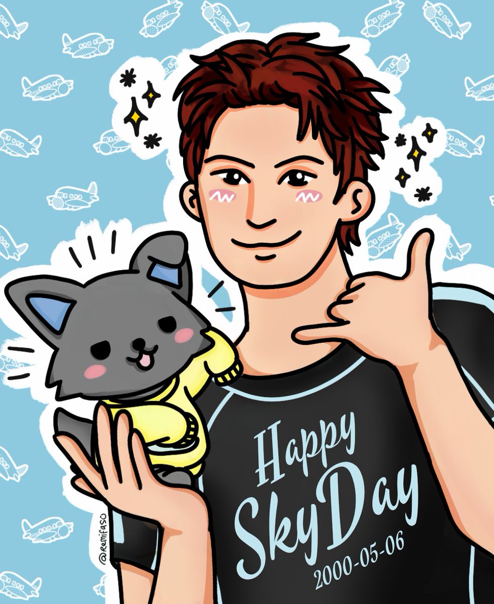 #HappySkyDay

✈️ 𝐇𝐀𝐏𝐏𝐘 𝐁𝐈𝐑𝐓𝐇𝐃𝐀𝐘 𝐒𝐊𝐘 🖤
Best wishes for you! 

#金城碧海 #碧海のことが好きだよ