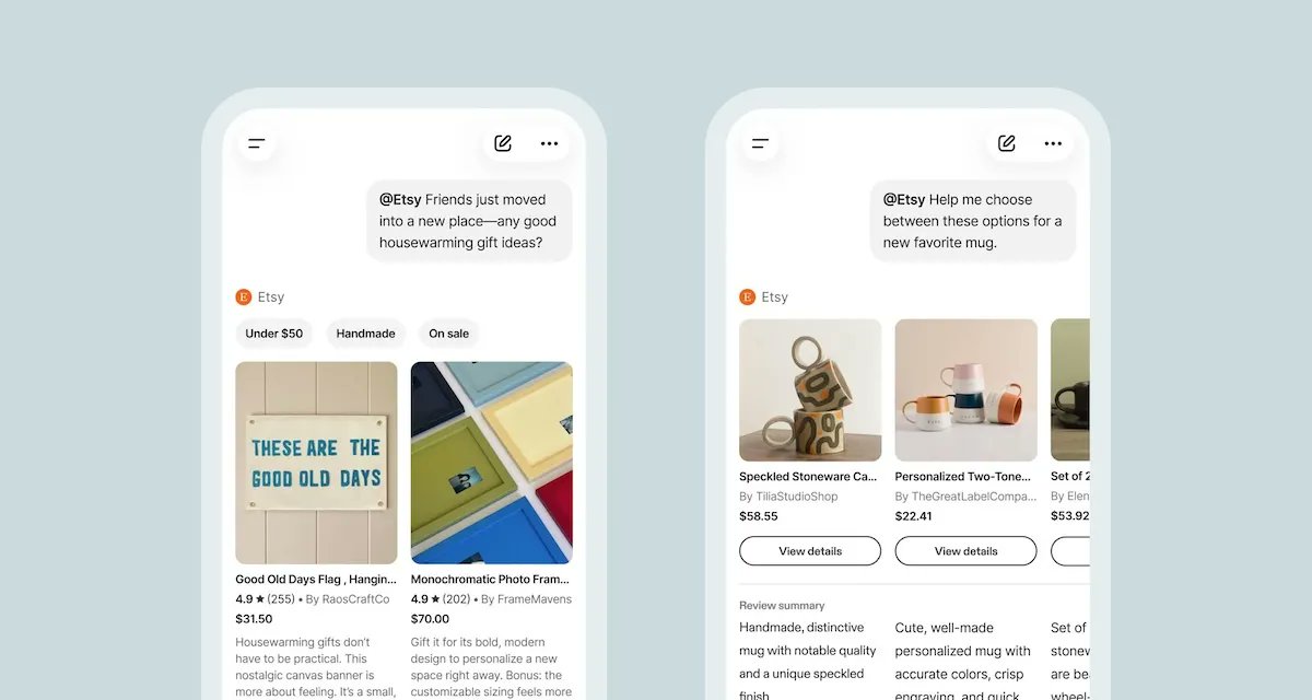 aicontentminds's tweet image. Etsy ChatGPT app launch 🛍️🤖

Shop with natural language, not keywords.

AI shopping just got smarter. 

Read more: aicontentminds.com/news/etsy-chat…

#AI #Ecommerce #ChatGPT