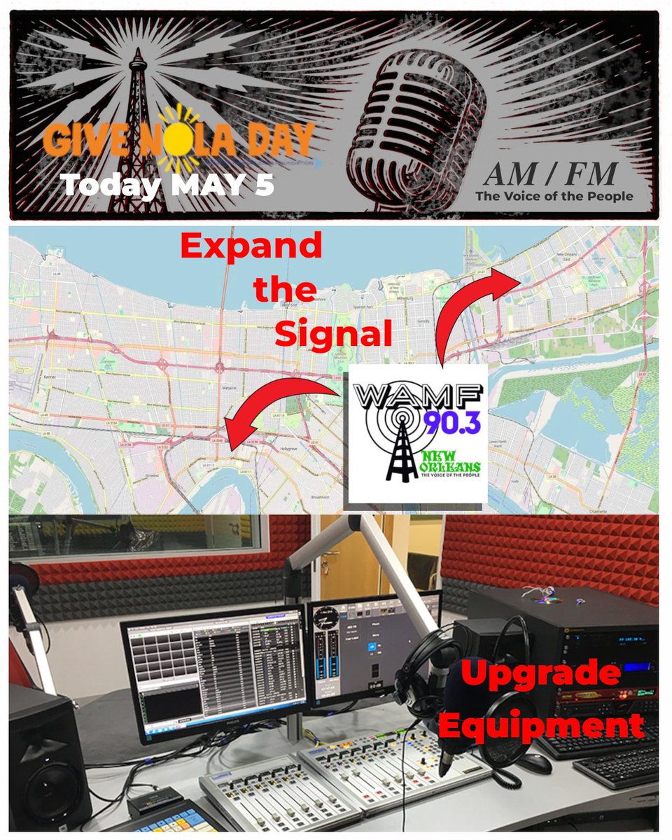 ACORNGlobal's tweet photo. For 40+ years, AM/FM has built community radio that amplifies unheard voices. Now we’re expanding WAMF in New Orleans to reach more neighborhoods and grow new stations.
👉 https://t.co/7hJZ24uVay https://t.co/gIGtv7kuuL