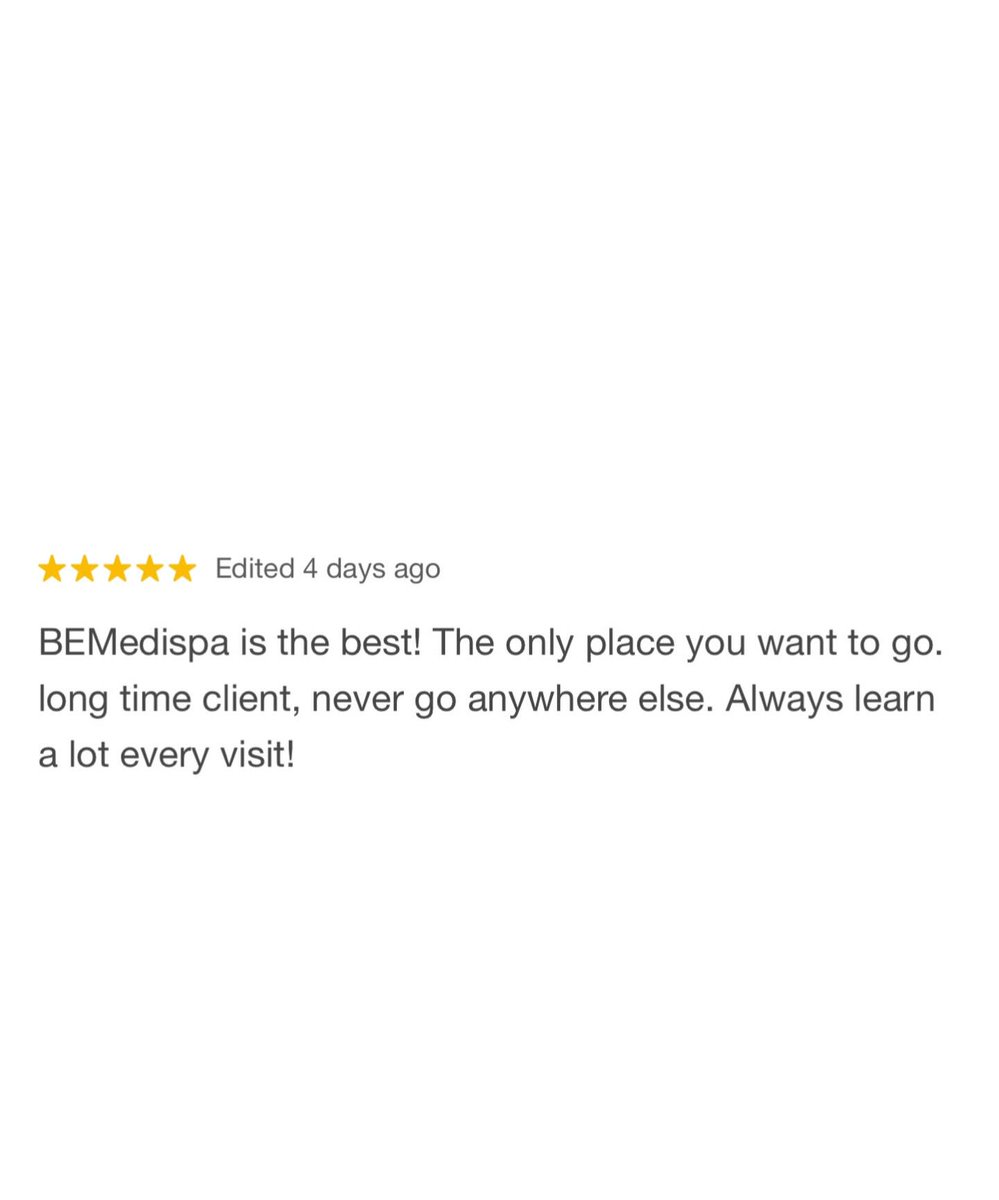 bemedispa's tweet photo. #TestimonialTuesday #TheGoldStandard https://t.co/IMVEfvxMFK