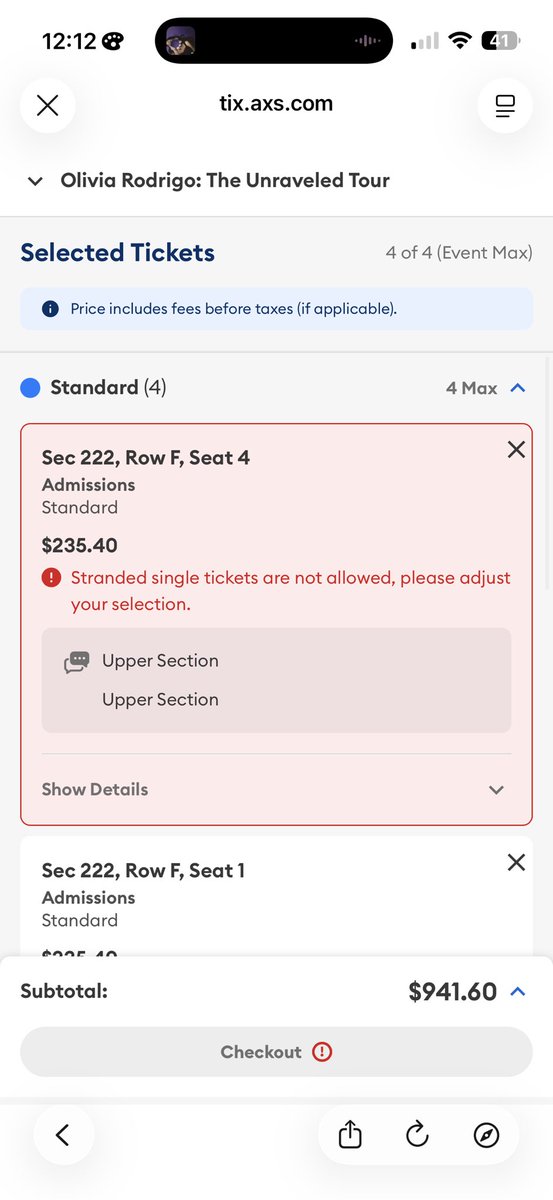 dnwibt's tweet photo. @axs hey isn’t it crazy that you can SEE THAY I HAVE THE NEIGHBORING SEATS AND YOURE TELLING ME ITS STRANDED https://t.co/wvuVIYHAV3