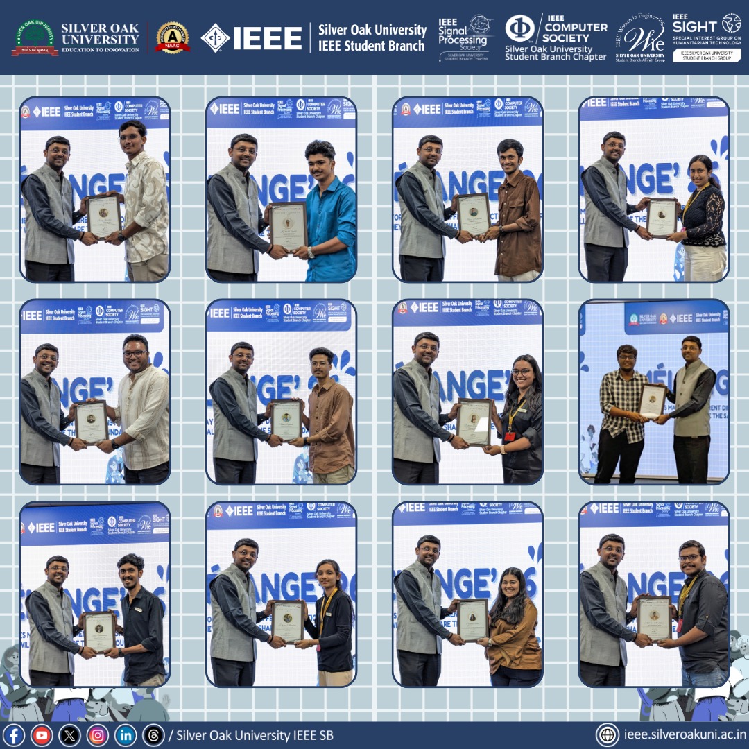 IEEE_SilverOak's tweet image. At Mélange '26, #IEEESOUSB honoured the team of 2025 with #frames &amp;amp; #gifts, #recognising their #dedication, #leadership &amp;amp; the #legacy built within the #IEEESOUSB. A small token for an impact that lasts far beyond their tenure. #ieee #sou
