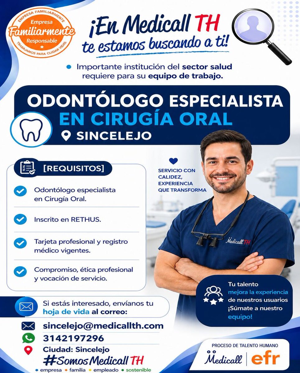 Oportunidad de empleo en Sincelejo