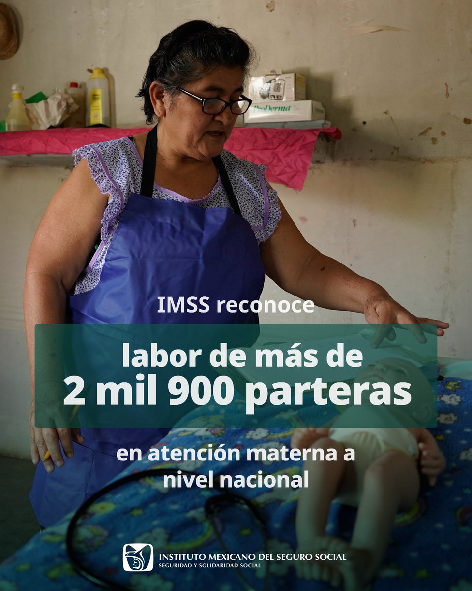 Tu_IMSS's tweet photo. El #IMSS reconoce a más de 2,900 parteras que fortalecen la atención materna 🤰🏽💜

Su labor impulsa un modelo más humanizado, integral y con respeto a los derechos de las mujeres.

Conoce más 👇
https://t.co/U0y4rh2uUw https://t.co/Ljx6osLPDg