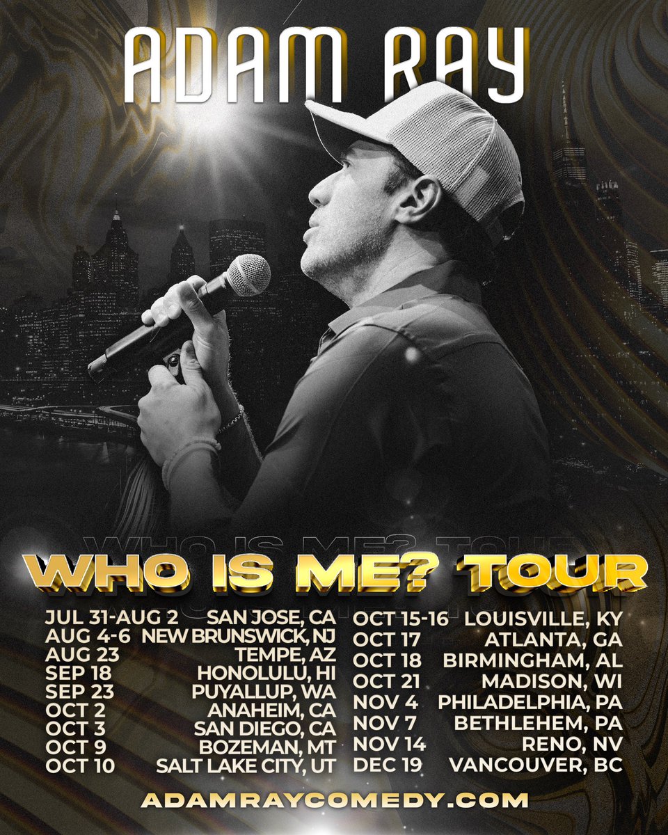 adamraycomedy's tweet photo. NEW CITIES &amp; DATES ADDED🔥🔥🔥
ALL TICKETS ARE ON SALE at https://t.co/mptIMBKItn🎟️ https://t.co/EoekTUxE5m
