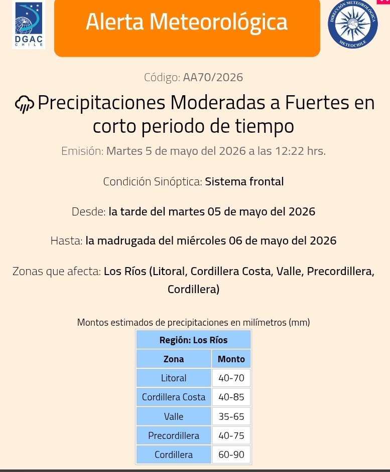 MeteoChile tweet media