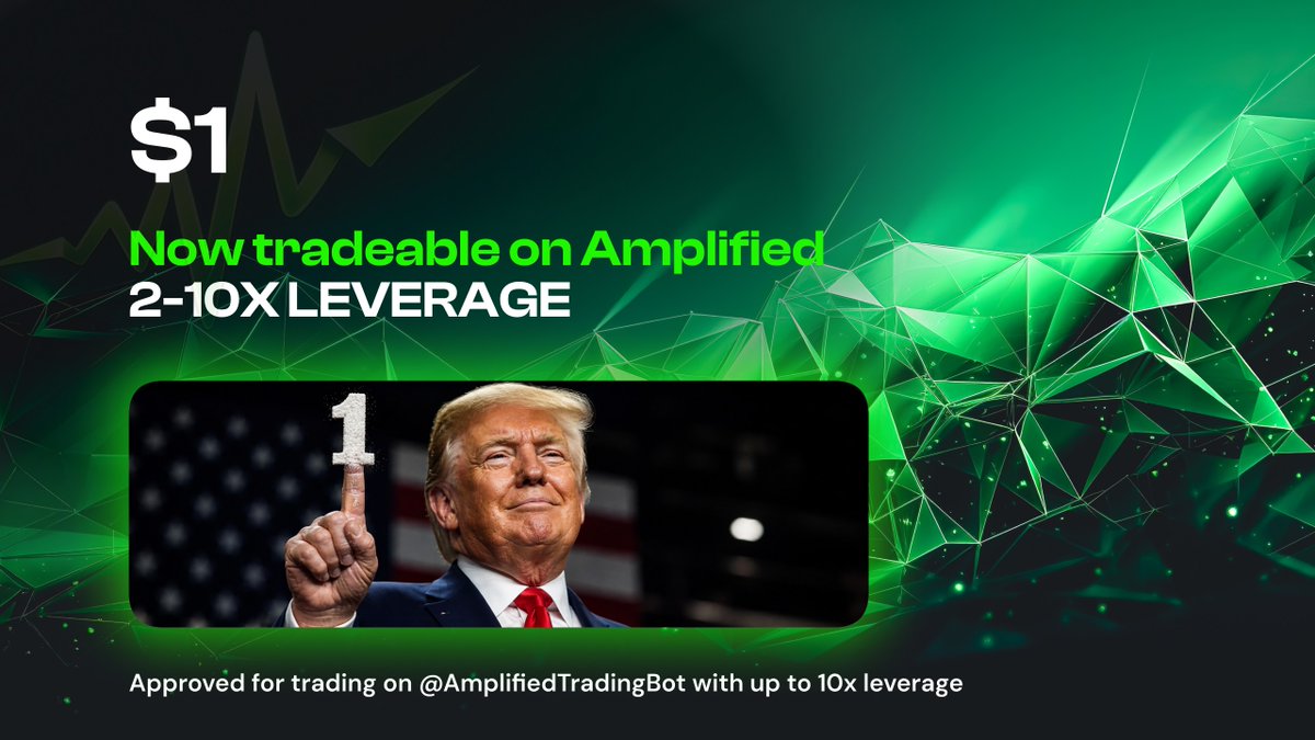 1 min a day Approved For Amplified Trading

$1 is now available to trade on Amplified Bot.

Trade up to 10x leverage through the Amplified Telegram bot.