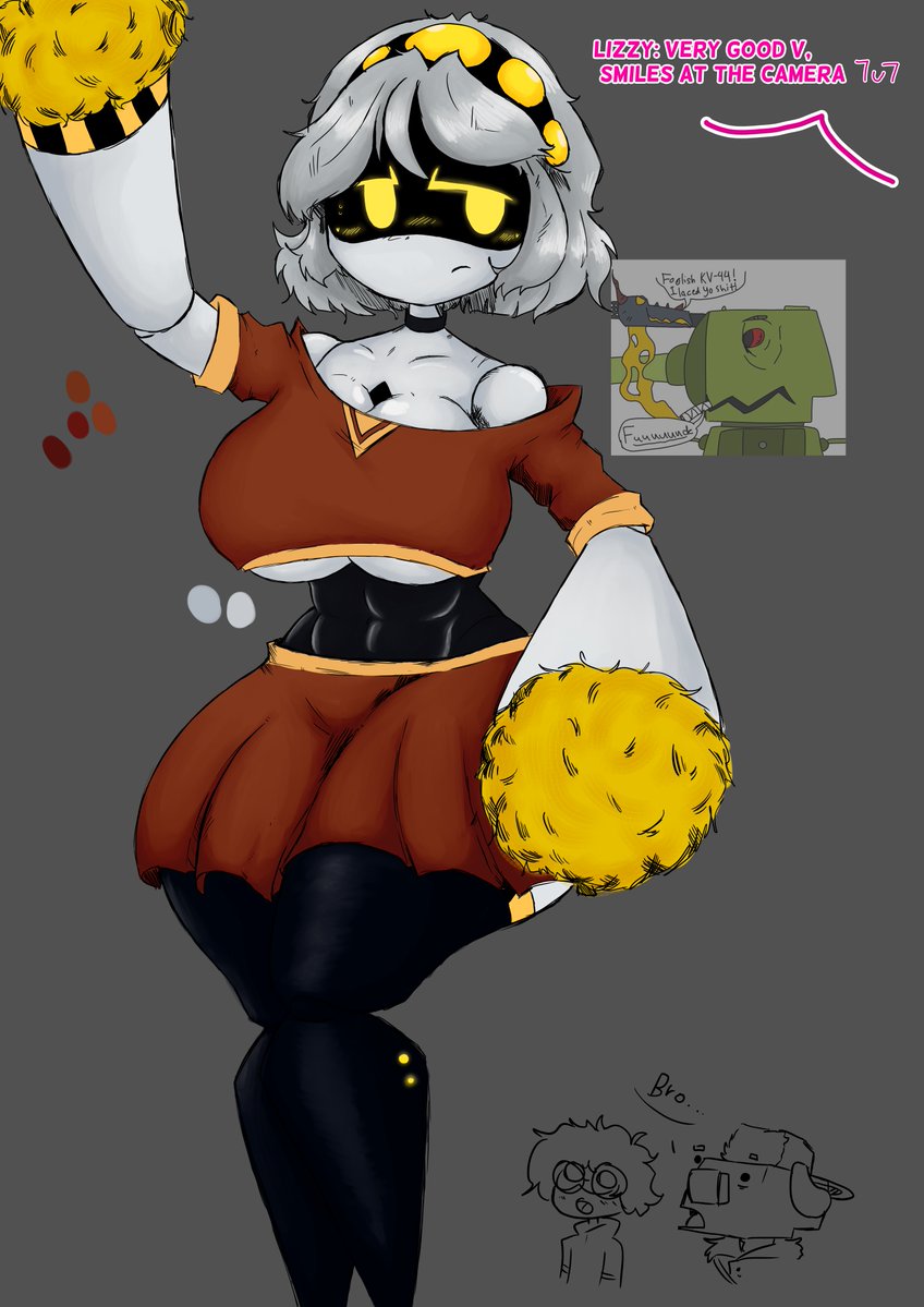 Here are my babies, V cheerleader, then comes the hard part of ''khan vs Tigerbeast''
#murderdrones #mdtwt #SerialDesignationV #murderdronesfanart #MurderDrones