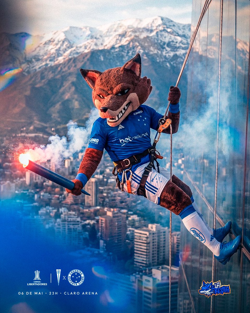 #𝑳𝒂𝑩𝒆𝒔𝒕𝒊𝒂𝑵𝒆𝒈𝒓𝒂 está em Santiago, no Chile, para mais uma noite de CONMEBOL Libertadores! 🦊💪
