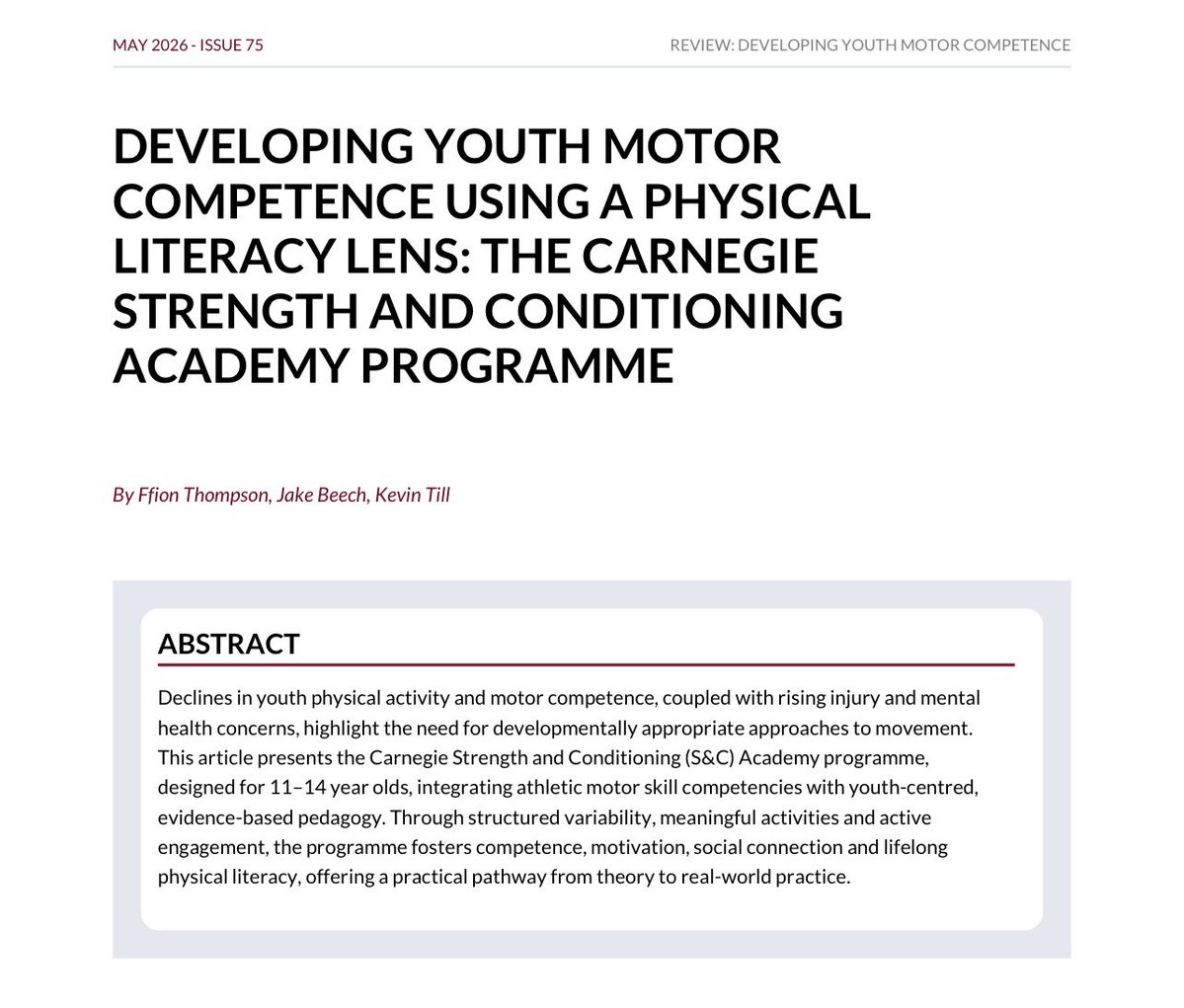 DrChrisBishop's tweet image. 📕 Great to be able to showcase issue 75 of @UKSCA’s #Professional #Strength &amp;amp; #Conditioning #Journal. 

🔓 Some cracking papers in this issue and all are open access too. Link here: uksca.org.uk/journals.
