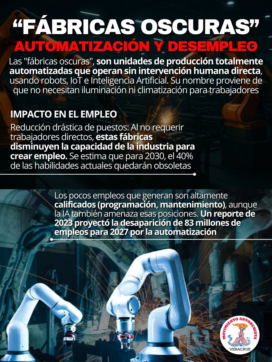 IngSamuelAO's tweet photo. “Fabricas de oscuras” automatización y desempleo https://t.co/HLMn2LksnW