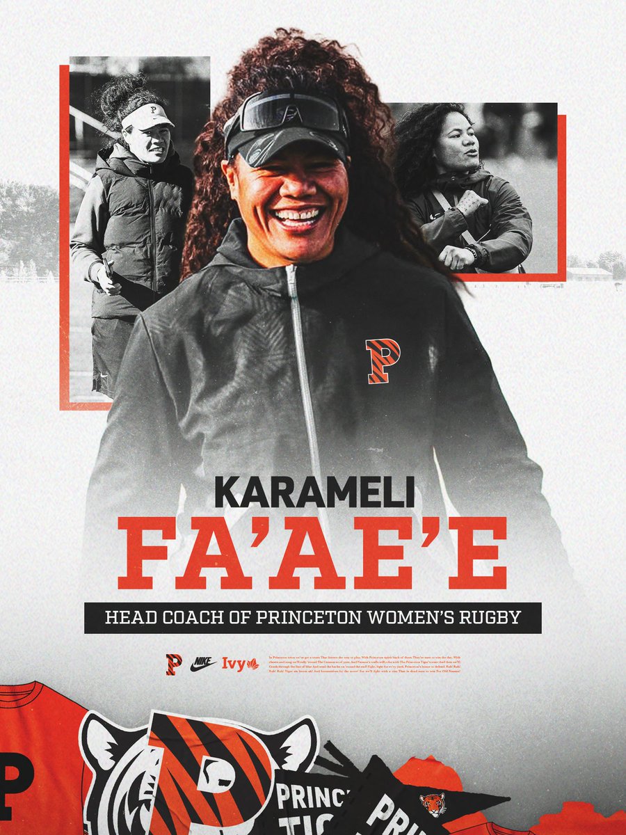 PUWRFC's tweet photo. Welcome to Princeton, Karameli Fa'ae'e!

She's coached and played at an elite level and it's an honor to have her lead the Tigers!

🔗: https://t.co/QPwYGsIvEN https://t.co/4o9bALDbYi