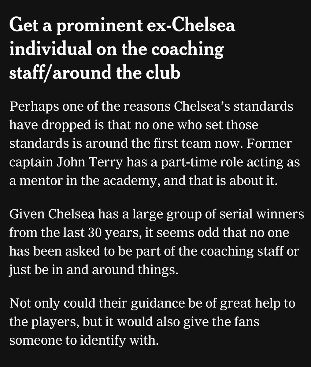 This extract from <a href="/SJohnsonSport/">Simon Johnson</a> and <a href="/liam_twomey/">Liam Twomey</a> sums it up perfectly.

Maybe aside from “it seems odd”. Because the evidence of nepotism is sprawled over every inch of the senior sporting staff at the football club. All with connections to averageness. 

Shit In = Shit Out.