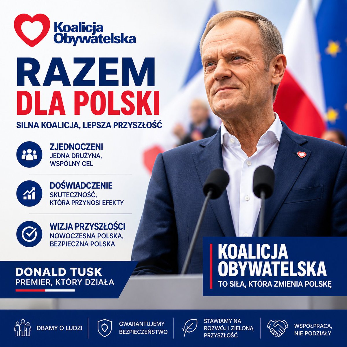EugeniuszWar's tweet image. Donald Tusk konsekwentnie wzmacnia obóz demokratyczny 🇵🇱  
Koalicja Obywatelska jednoczy siły i pokazuje, że potrafi budować nowoczesną, silną formację zdolną prowadzić Polskę do dalszego rozwoju.  

#SnaW #KO ❤️