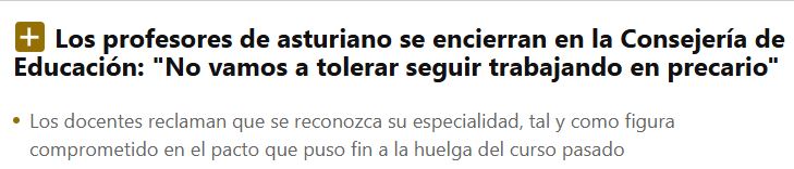 Que dejaran de trabajar de forma definitiva sería un gran servicio a la sociedad asturiana.
Nada menos que 350 profesores de asturchale y gallechale. ¿Se imaginan lo que mejoraría la sanidad con 350 médicos más ?