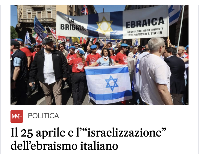 A sharp and uncomfortable essay by Jewish anti-war activist and writer David Calef examines what he calls the growing “Israelization” of part of Italian Jewish identity. Calef does not deny the existence of antisemitism on parts of the left, but argues that for many institutional