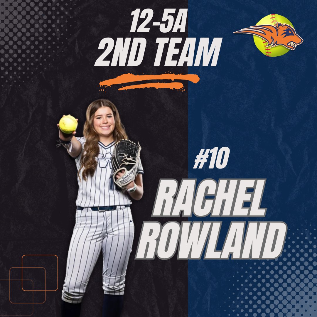 WHSoftball's tweet photo. Congrats to these athletes for receiving District 12-5A 2nd Team All-District Honors! 💙🧡🥎 https://t.co/JAw3eULd6V