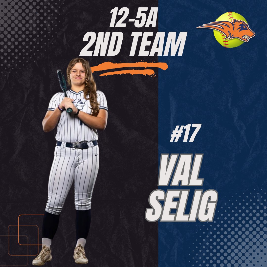 WHSoftball's tweet photo. Congrats to these athletes for receiving District 12-5A 2nd Team All-District Honors! 💙🧡🥎 https://t.co/JAw3eULd6V