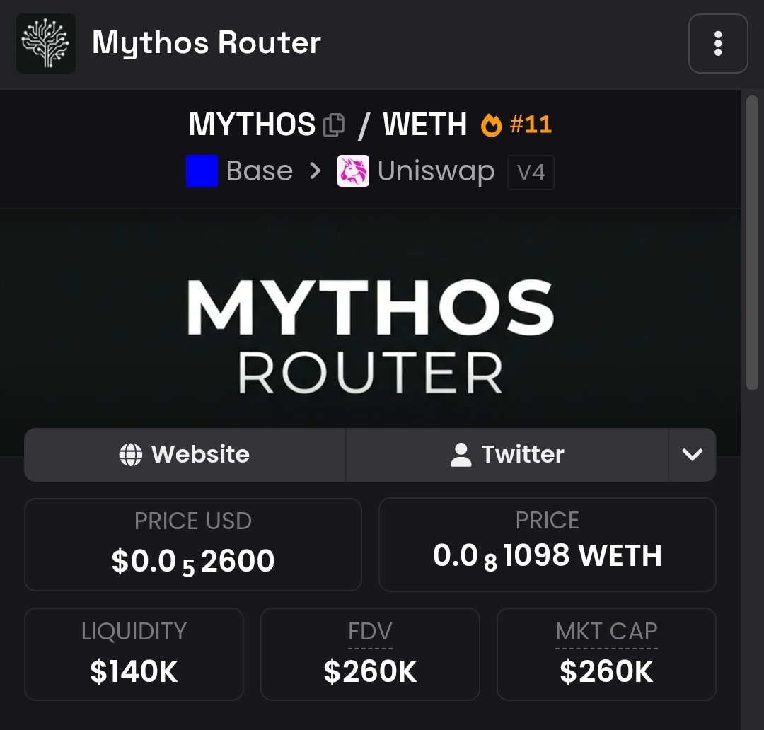 #BANKR #AI #CLANKER 

$MYTHOS 

8X

33K MC 》》260K MC