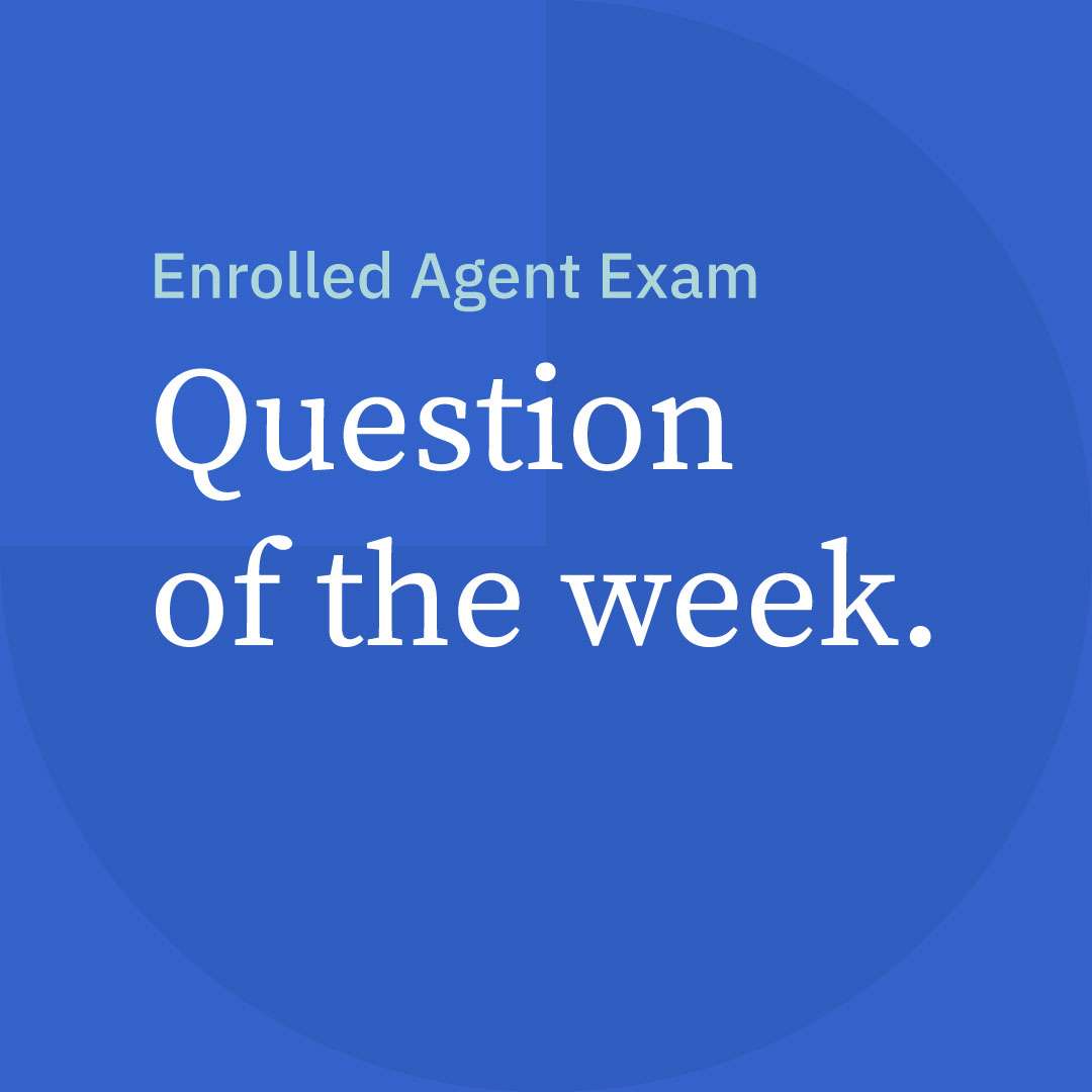 FastFwdAcademy's tweet photo. It's time to test your knowledge! If you think you know the answer to this question from our EA study materials, drop your answer in the comments, and share the quiz to test your colleagues!

#EnrolledAgent #Taxes https://t.co/HAqkyQDiYD