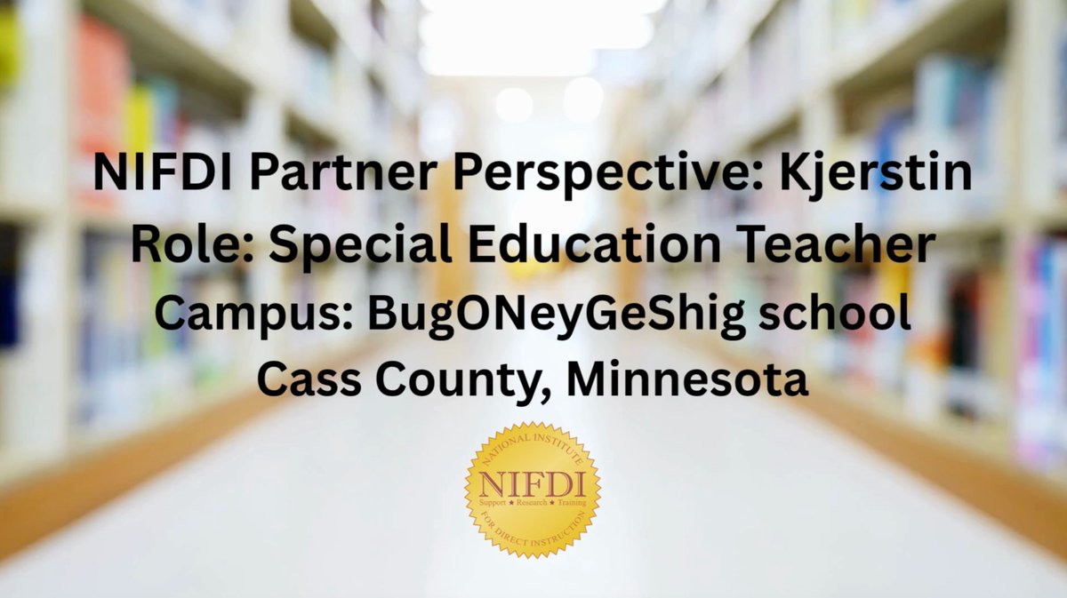 NIFDI's tweet photo. What happens when Direct Instruction is implemented with fidelity and paired with the right coaching and support?

Special education teacher Kjerstin Hagen shares what she’s seeing in her classroom as she uses the Corrective Reading Program. https://t.co/hDIHMx6SF7