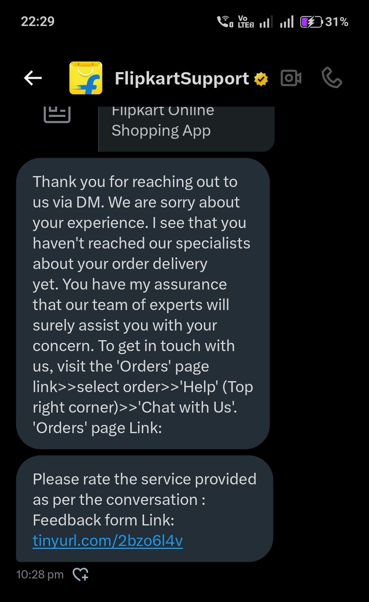 unknownyb14's tweet photo. @flipkartsupport @flipkartsupport if you just want to message this in DM you should have done that here only. Don't waste mine or your time.
You customer support executives do your job and connect me with real people. https://t.co/BBSx8qF961