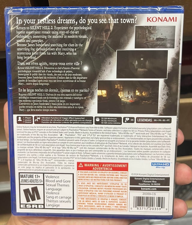 Nowhere on the box does it say you play as a resentful murderer who kills his sick wife cause she became an inconvenience in his life.