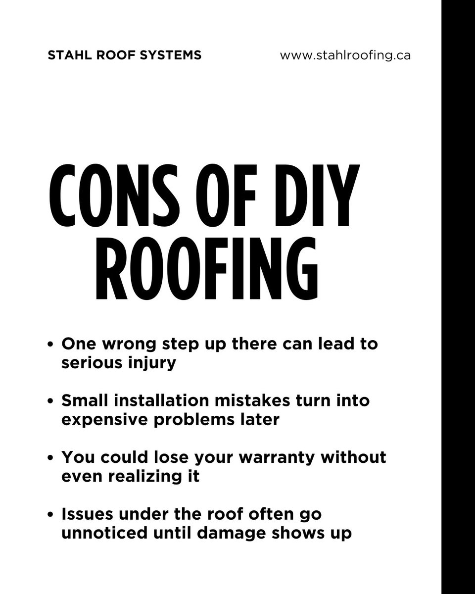 stahlroofsystem's tweet image. DIY roofing sounds like a doable idea… but we all know better, don’t we?

Call the pros and get it done right.

📲1-780-292-0964
🌐 stahlroofing.ca 

#MetalRoofing #EdmontonRoofing #HomeImprovement #RoofingSolutions #SteelRoofing #RoofingEdmonton #ConstructionCanada