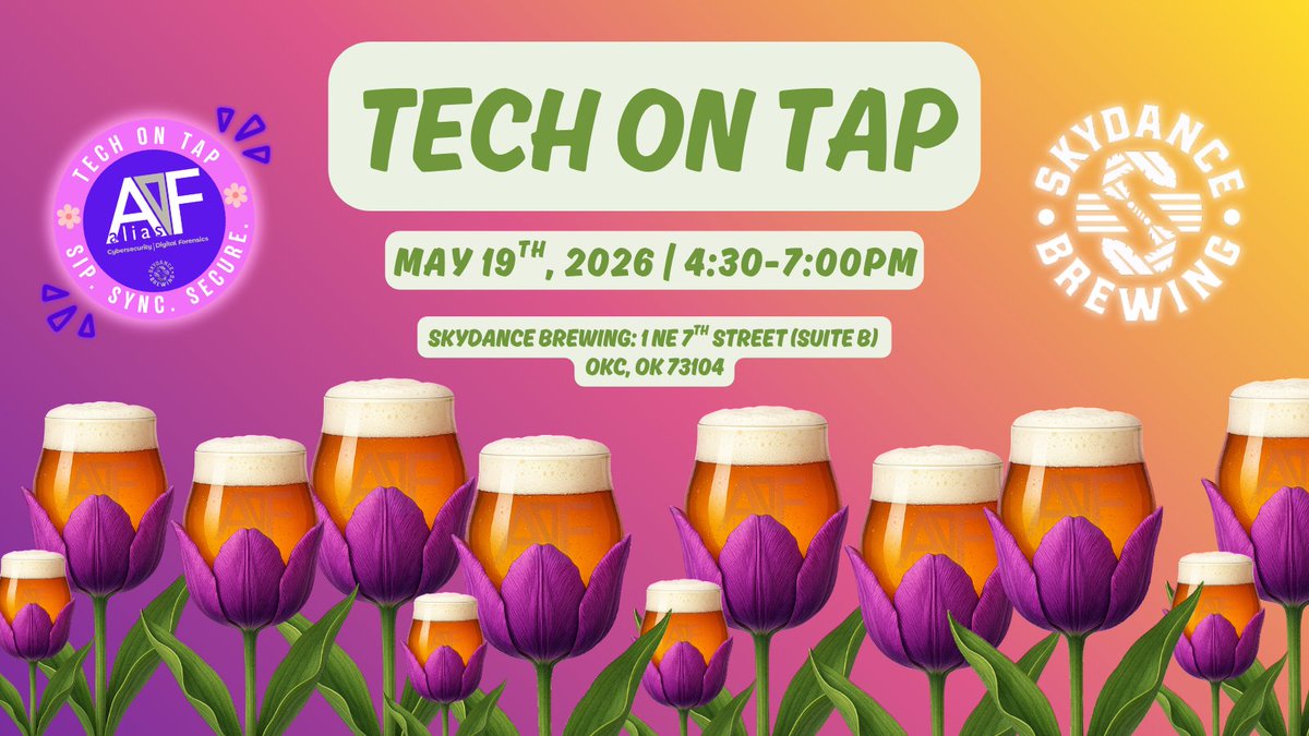 cyber_AF's tweet photo. 🍻 Friday Reminder: Tech on Tap is next week!

Already thinking about next week? We’ve got your after-work plans covered. Join us at Skydance Brewing for a relaxed evening of networking, local brews, and good conversation.

Lock in your spot 👉https://t.co/tj4L9yD9OY

ROOM CHANGE: Suite B
