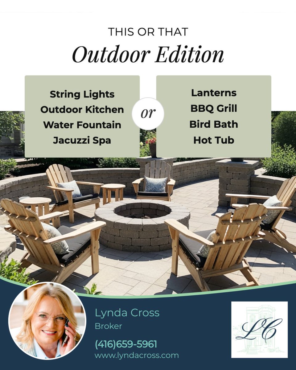 CrossLyndacross's tweet image. Which features would you love to have to create your dream outdoor oasis?

Share your thoughts on how you plan to transform your outdoor space into a personal paradise!

#outdoorliving #backyarddesign