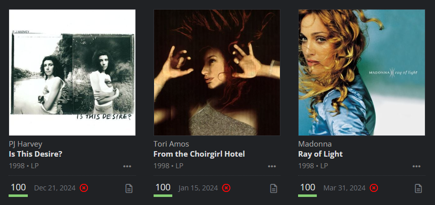 the concept of these 3 albums releasing in the same year....oh 1998 you will always be famous.