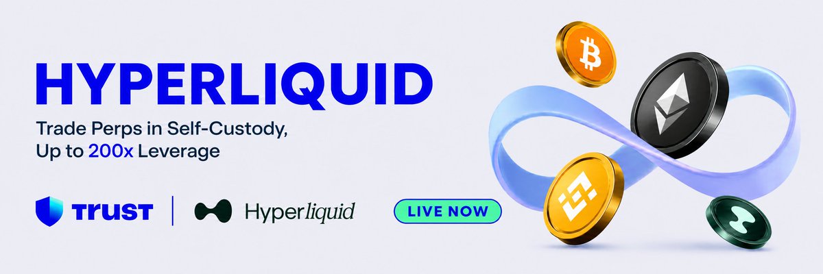 tamaprsty21's tweet photo. @TrustWallet Hyperliquid Now Live in Trust Wallet *3 https://t.co/D66nXsioLh